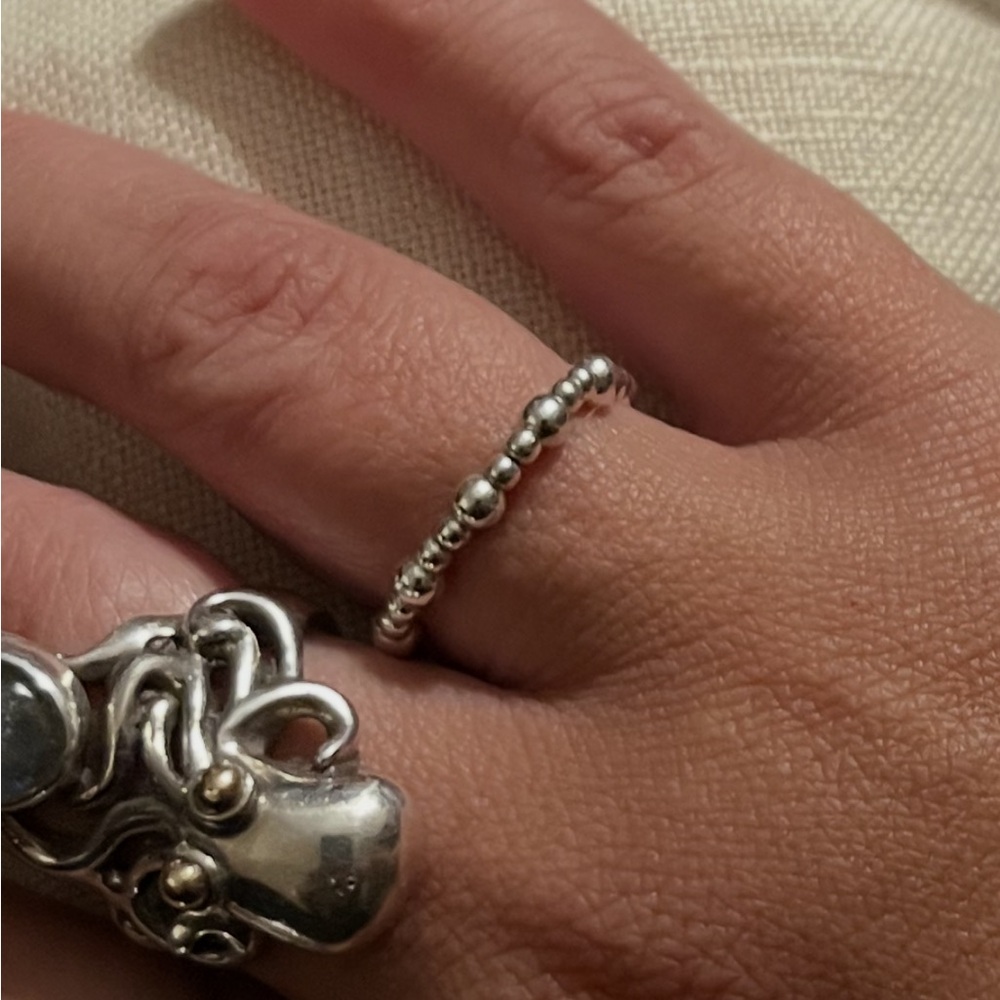 Sterling Silver Beaded Ring